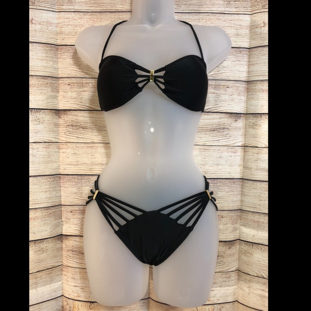 🔥🔥Strappy black bikini
